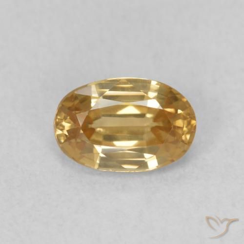 0.71ct Naturel Or Zircon, ovale, VVS-VS
