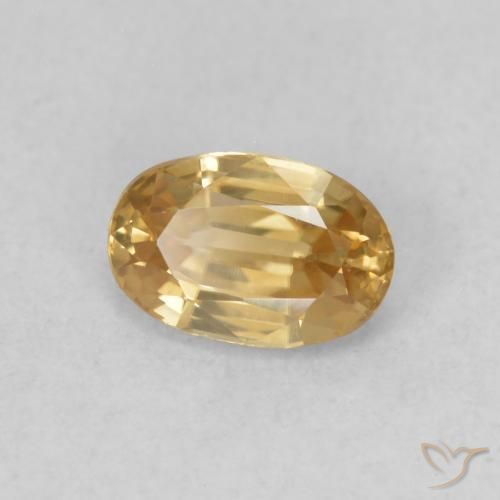 Zircon Or naturelle ovale, 0.71 ct, VVS-VS