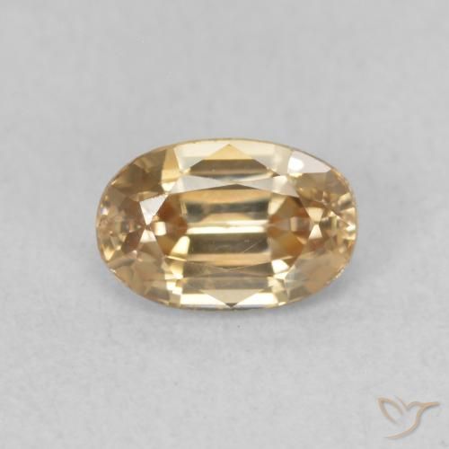 0.85ct Naturel Doré Zircon, ovale, VVS-VS
