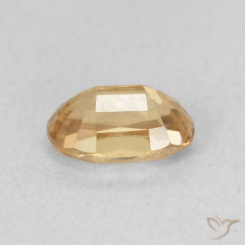 Zircon Doré naturelle ovale, 0.85 ct, VVS-VS