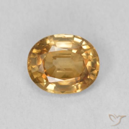 0.82ct Naturel Or moyen Zircon, ovale, VS, Photo A