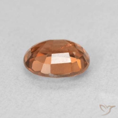 Zircon Orange clair naturelle ovale, 0.93 ct, VS