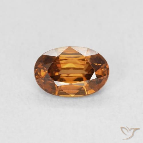 0.72ct Naturel Orange brun Zircon, ovale, VVS