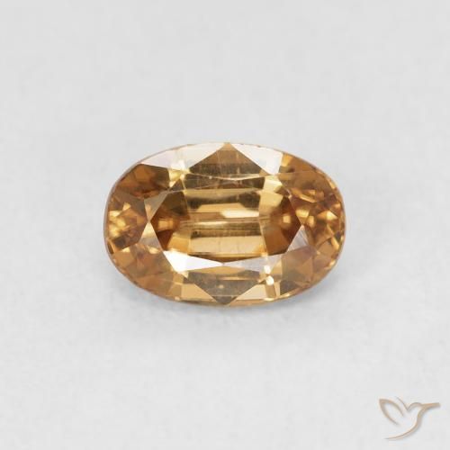 0.84ct Naturel Orange rouille Zircon, ovale, VVS