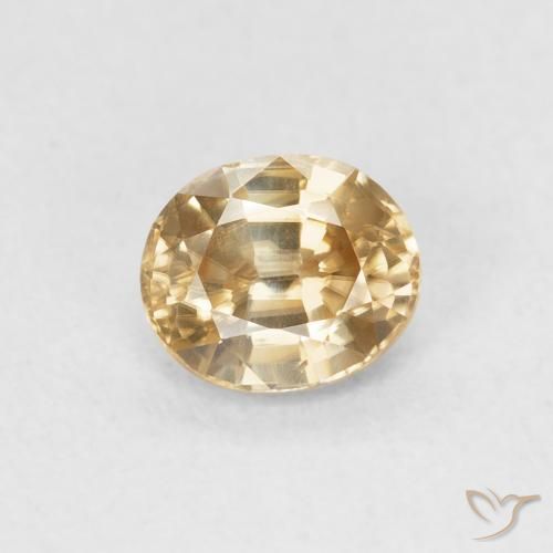 0.91ct Naturel Doré Zircon, ovale, VVS