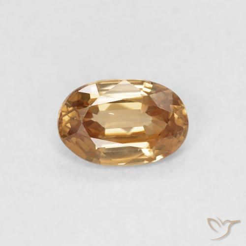 0.66ct Naturel Pêche doré Zircon, ovale, VVS