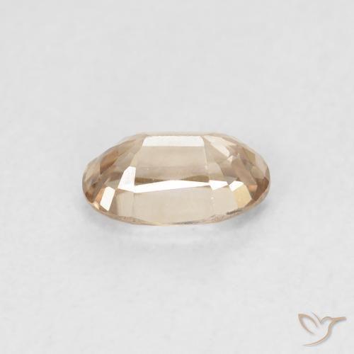 Zircon Jaune clair naturelle ovale, 0.73 ct, VVS