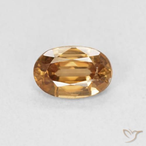 0.74ct Naturel Orange brunâtre Zircon, ovale, VVS-VS