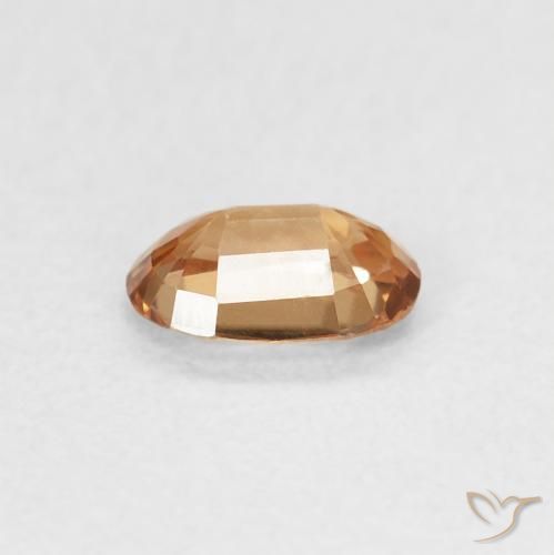Zircon Orange moyen naturelle ovale, 0.60 ct, VVS-VS