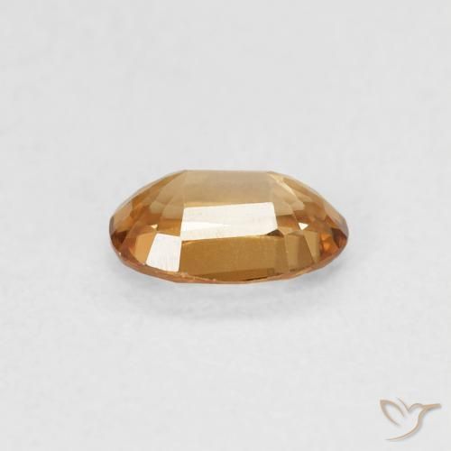 Zircon Doré pêche léger naturelle ovale, 0.70 ct, VVS-VS