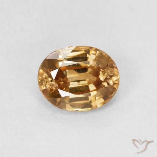 0.98ct Naturel Or moyen Zircon, ovale, VS