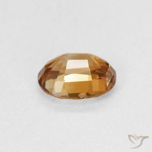 Zircon Or moyen naturelle ovale, 0.98 ct, VS