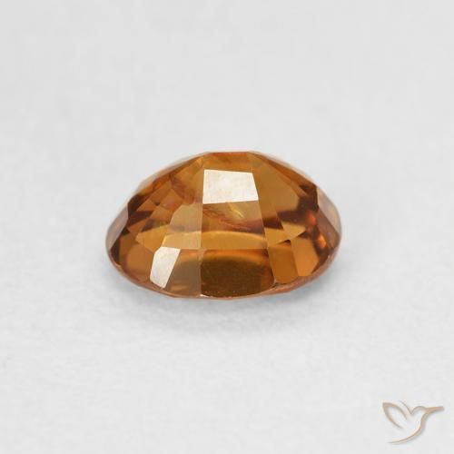 Zircon Medium Dark-Orange naturelle ovale, 1.00 ct, VS