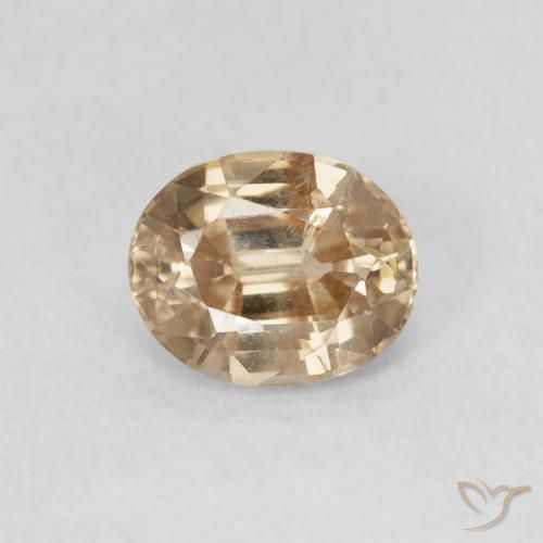 Zircon Or naturelle ovale, 0.98 ct, VS