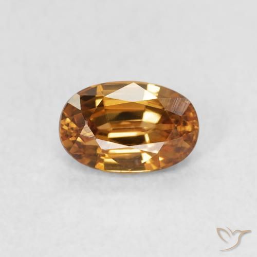 0.82ct Naturel Orange rouille Zircon, ovale, VVS