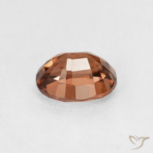 Zircon Medium Dark-Orange naturelle ovale, 1.05 ct, VVS