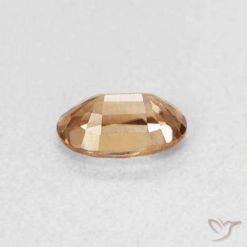 Zircon Or moyen naturelle ovale, 0.75 ct, VVS