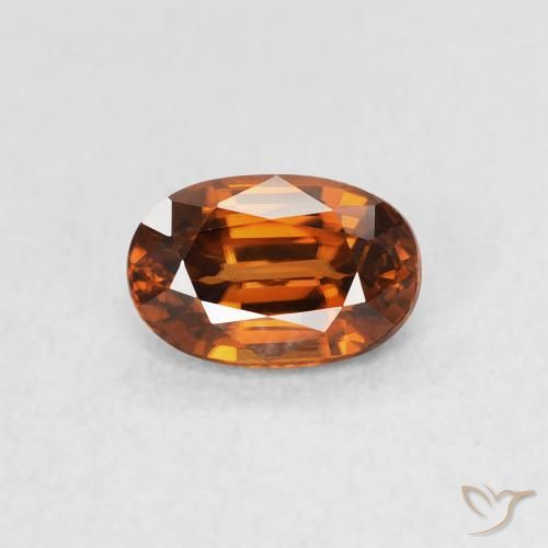 0.78ct Naturel Ambre orange Zircon, ovale, VVS