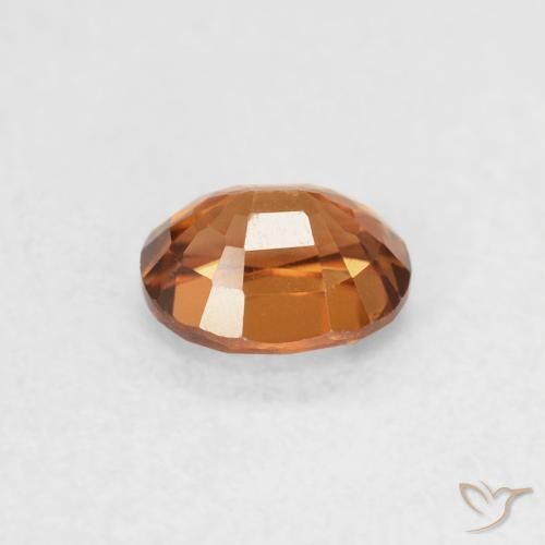 Zircon Medium Dark-Orange naturelle ovale, 0.67 ct, VVS