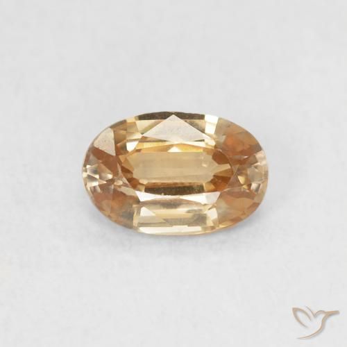 0.66ct Naturel Orange-doré Zircon, ovale, VVS