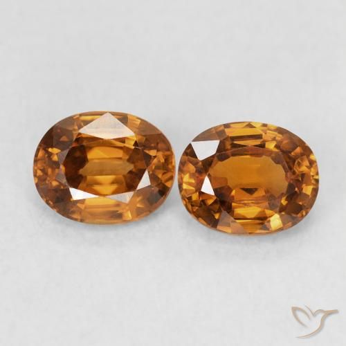 1.22ctw Naturel Orange moyen Zircon, ovale, VVS