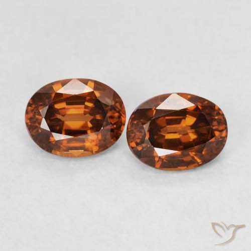 1.15ctw Naturel Ambre orange Zircon, ovale, VVS