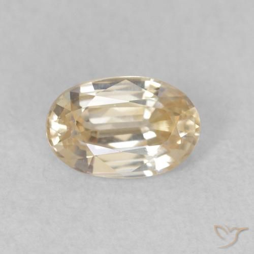 0.74ct Naturel Jaune clair Zircon, ovale, VVS