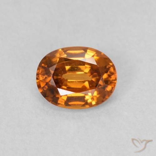 0.61ct Naturel Orange brun Zircon, ovale, VVS