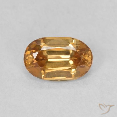 0.66ct Naturel Orange moyen Zircon, ovale, VVS