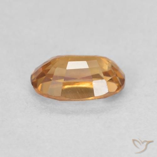 Zircon Orange brun naturelle ovale, 0.80 ct, VVS