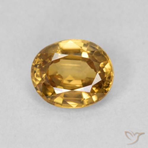 0.96ct Naturel Brun doré Zircon, ovale, VVS