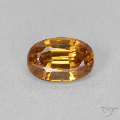 0.84ct Naturel Orange brun Zircon, ovale, VVS