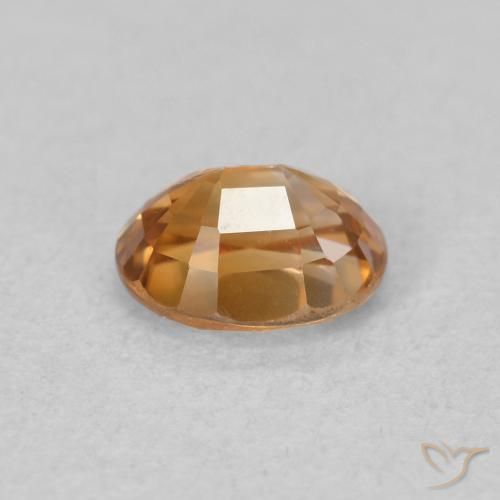 Zircon Orange moyen naturelle ovale, 1.03 ct, VVS