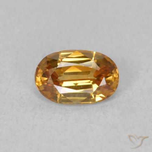 0.70ct Naturel Orange foncé Zircon, ovale, VVS
