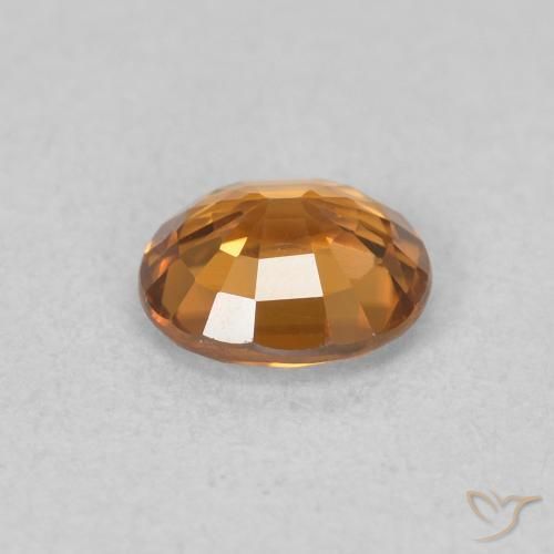 Zircon Orange moyen naturelle ovale, 0.91 ct, VVS