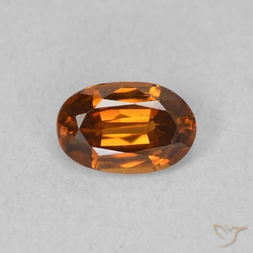 0.68ct Naturel Orange moyen Zircon, ovale, VVS