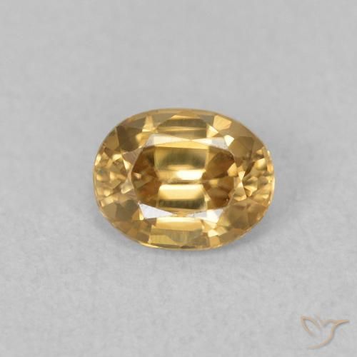 0.62ct Naturel Doré Zircon, ovale, VVS