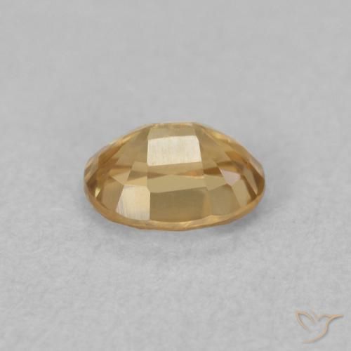 Zircon Doré naturelle ovale, 0.62 ct, VVS