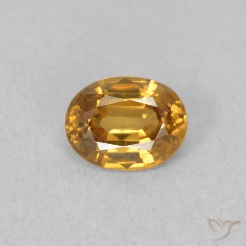 0.55ct Naturel Or moyen Zircon, ovale, VVS