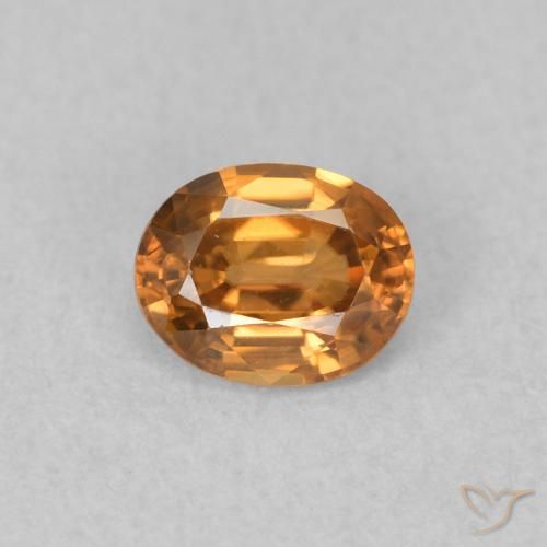 0.61ct Naturel Orange brun Zircon, ovale, VVS