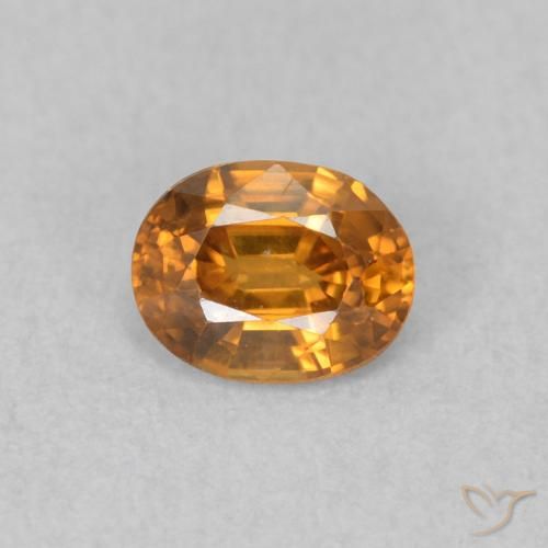 0.60ct Naturel Orange rouille Zircon, ovale, VVS