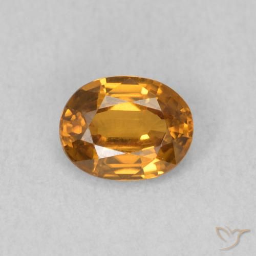 0.62ct Naturel Orange moyen Zircon, ovale, VVS
