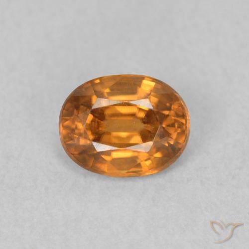 0.64ct Naturel Orange brun Zircon, ovale, VVS