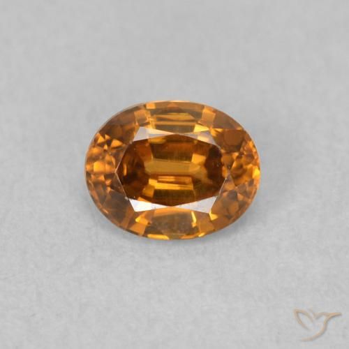 0.57ct Naturel Orange brun Zircon, ovale, VVS