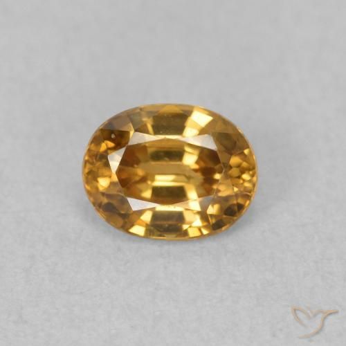 0.65ct Naturel Brun doré Zircon, ovale, VVS