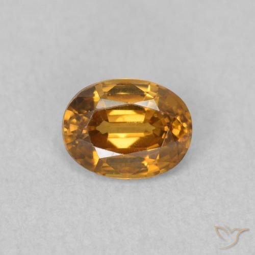 0.61ct Naturel Brun doré Zircon, ovale, VVS