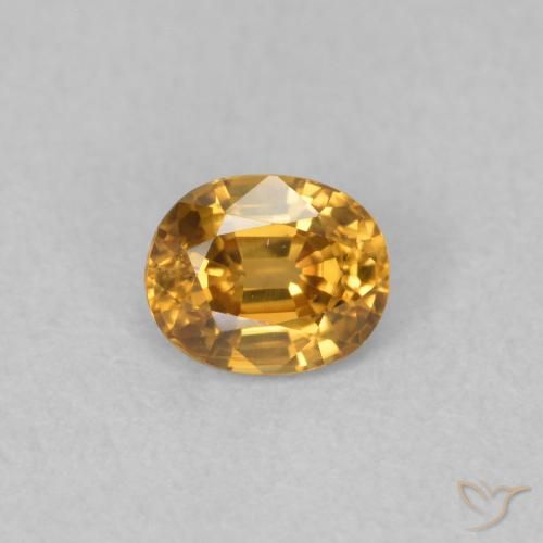 0.66ct Naturel Brun doré Zircon, ovale, VVS