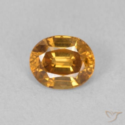0.96ct Naturel Brun doré Zircon, ovale, VVS