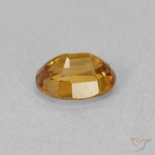 Zircon Orange-or naturelle ovale, 0.91 ct, VVS