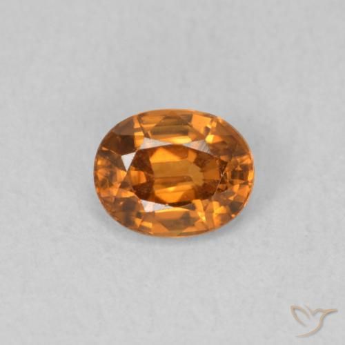 0.65ct Naturel Orange moyen Zircon, ovale, VVS